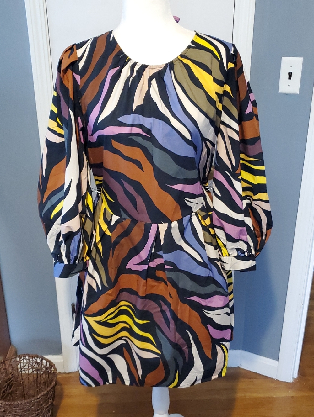 Multicolor Abstract  Print Women's Dress